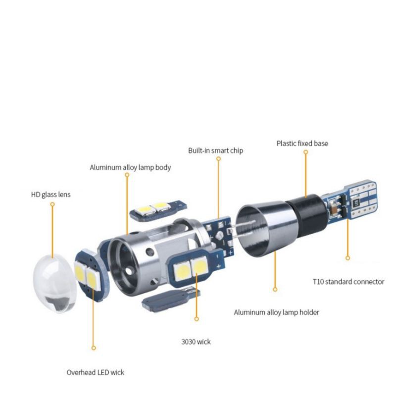 2 Đèn LED T10 Siêu Sáng dùng làm Xi nhan, Demi cho xe máy và xe oto