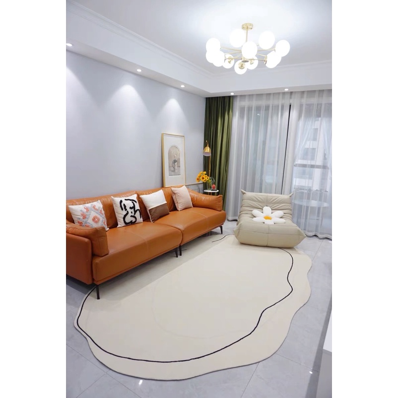 Thảm Trải Sàn Phòng Khách / Ngủ Vải Cashmere Giả Kiểu Nhật Bản