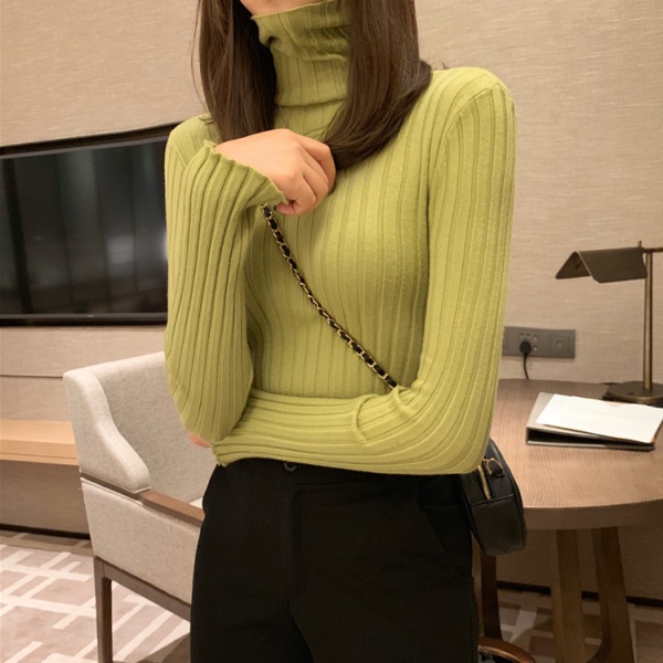 Áo Sweater Dệt Kim Tay Dài Cổ Lọ Thời Trang Thu Đông Cho Nữ