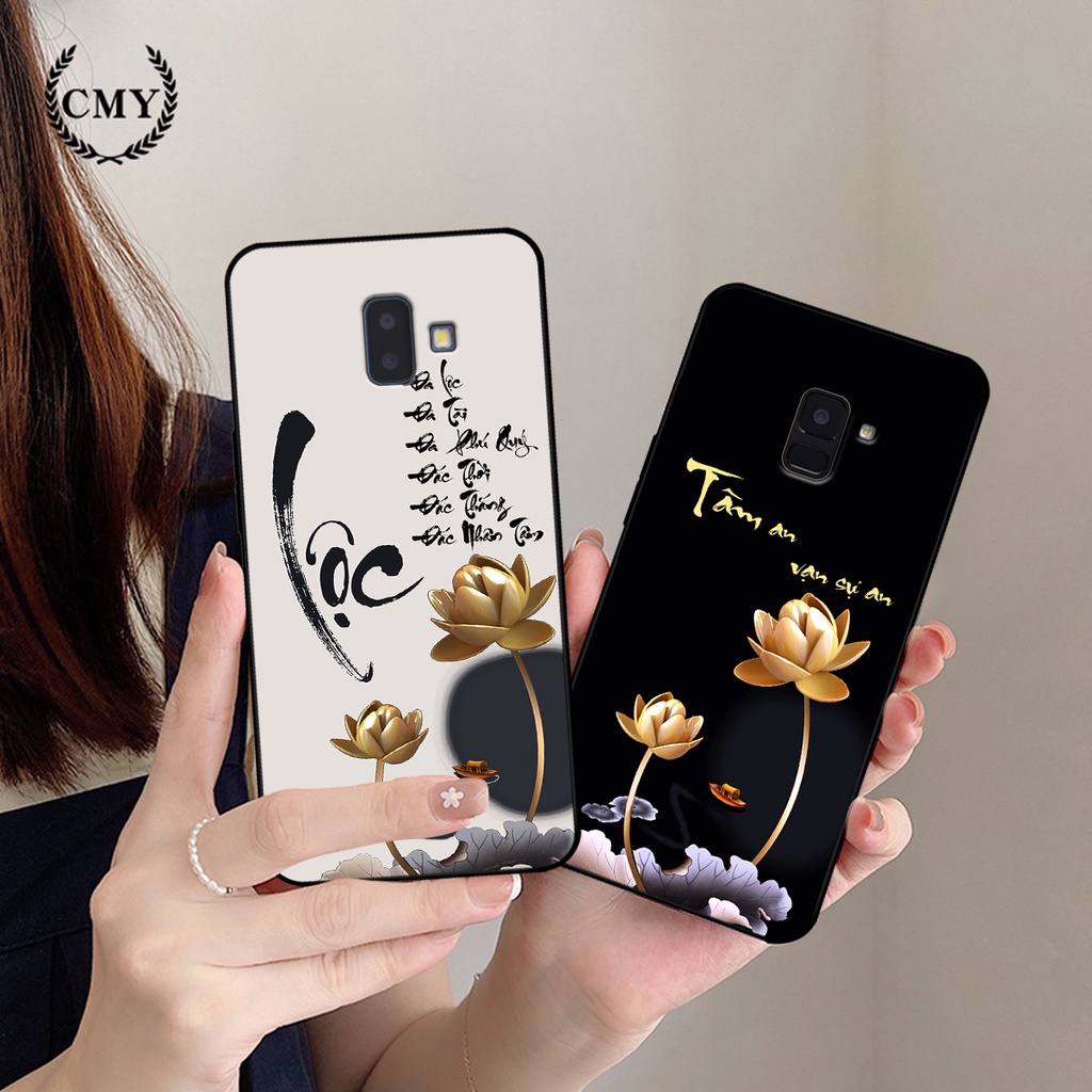Ốp lưng Samsung J6 2018 / J6 Plus / J6+ / J8 in hình phong cách chữ thư pháp cha mẹ, tài lộc