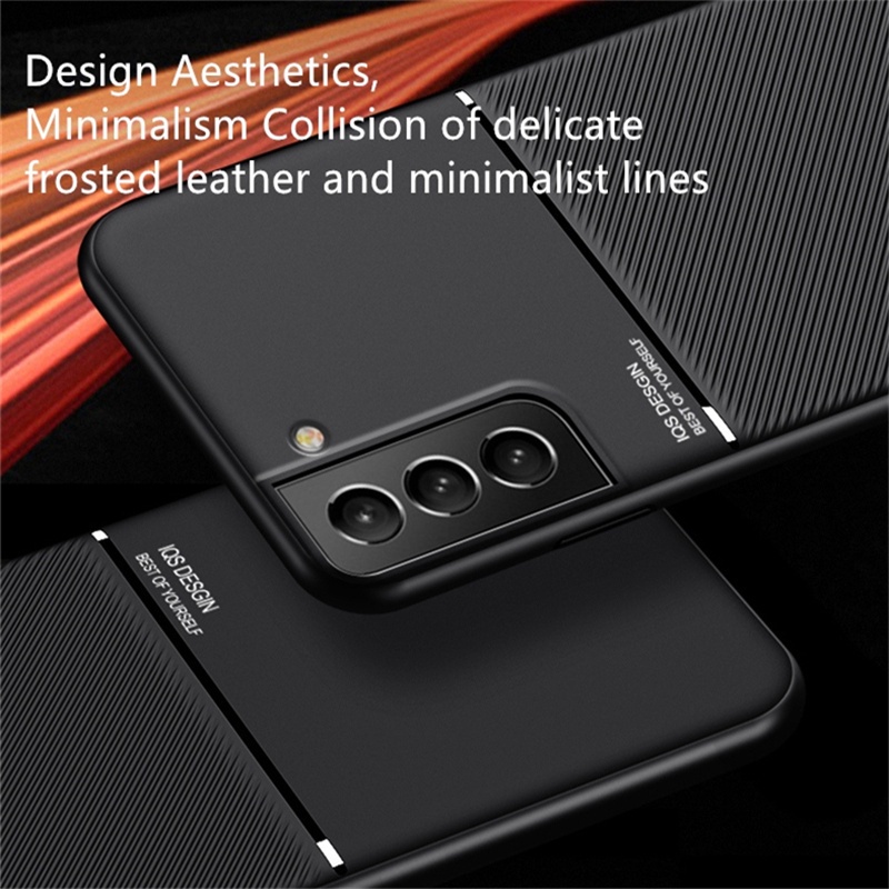 Ốp điện thoại da chống rơi có giá đỡ từ tính cho Samsung Galaxy S8 Plus S9 Plus S10 Plus S10e Note 8 9 10 10 Plus