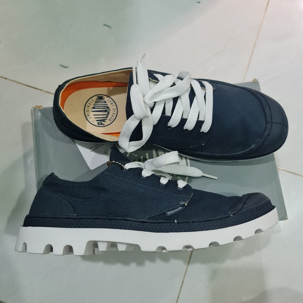 Giày Palladium cổ thấp màu xanh ghi đậm dành cho nam