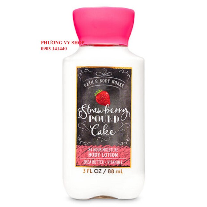 Sữa dưỡng thể hương nước hoa BBW STRAWBERRY POUND CAKE