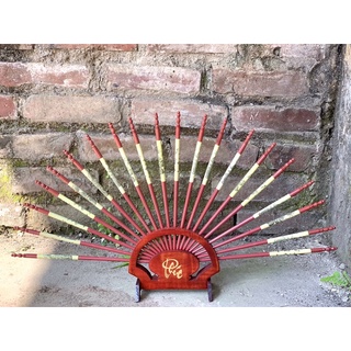 Bộ đũa thờ gỗ hình dải quạt, bộ 10 đôi đũa