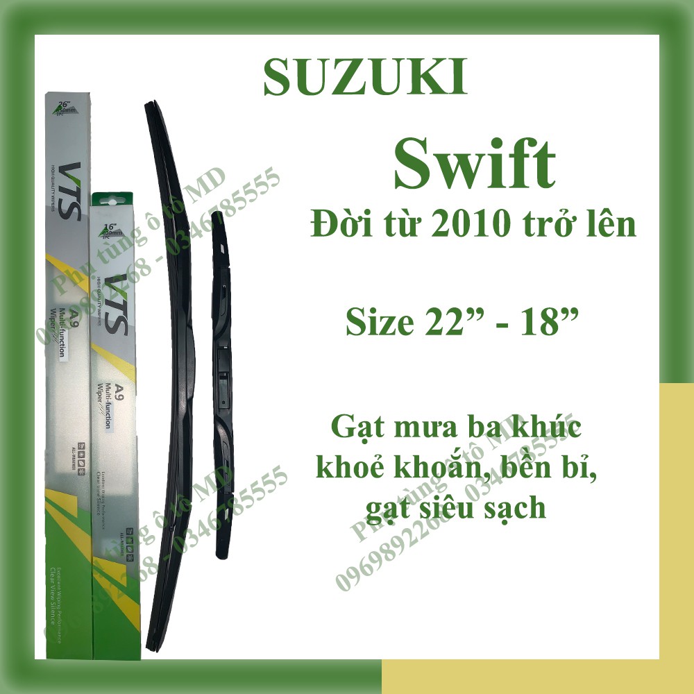 Bộ 2 gạt mưa Suzuki Swift và các đời và gạt mưa các dòng xe khác của Suzuki: Swift, Vitara, Wagon R, Alto, Carry