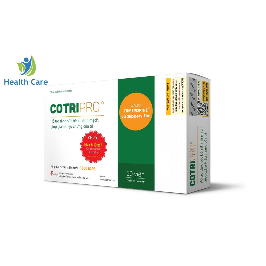 Cotripro - Viên Uống Hỗ Trợ Bệnh Trĩ 20 viên