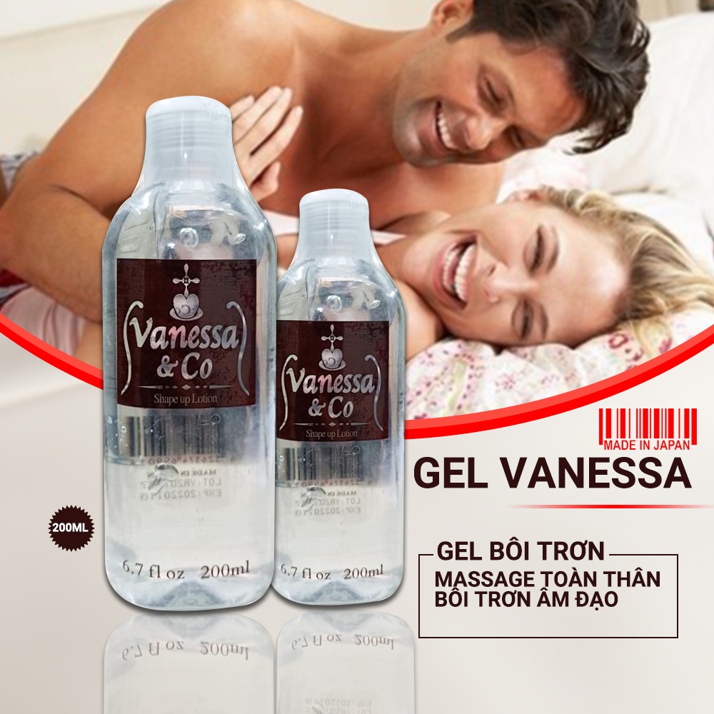 Combo 2 Chai Gel Bôi Trơn và Massage Nhật Bản VANESSA & CO 200ml, Dòng Gel Cao Cấp -Tặng Bcs Durex