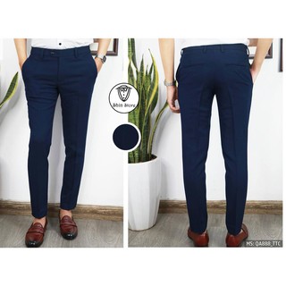 Quần Tây nam SlimFit  Co dãn 4 Chiều, Chống nhăn, Chống xù, Chống bai màu - Màu Xanh Đen