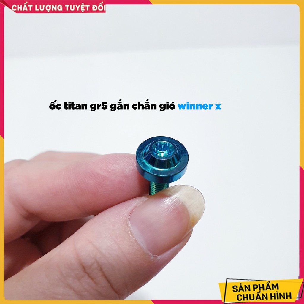 ✅ Combo 4 Con Ốc Titan GR5 Gắn Mão - Chắn Gió Winner x ✅