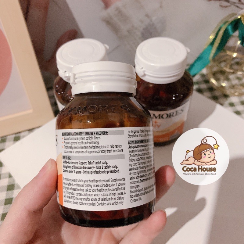 BLACKMORES IMMUNE + RECOVERY 60 VIÊN ✅Hàng chính hãng, đủ bill và tem chemist✅ tăng đề kháng, tốt cho sức khoẻ | Thế Giới Skin Care