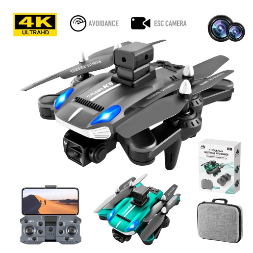 Máy Bay Không Người Lái K8 Pro,Cao Cấp Drone Flycam 4k Mini Giá Rẻ, Play cam, Flai Cam WiFi Pin Khỏe Bay Xa 400 Mét