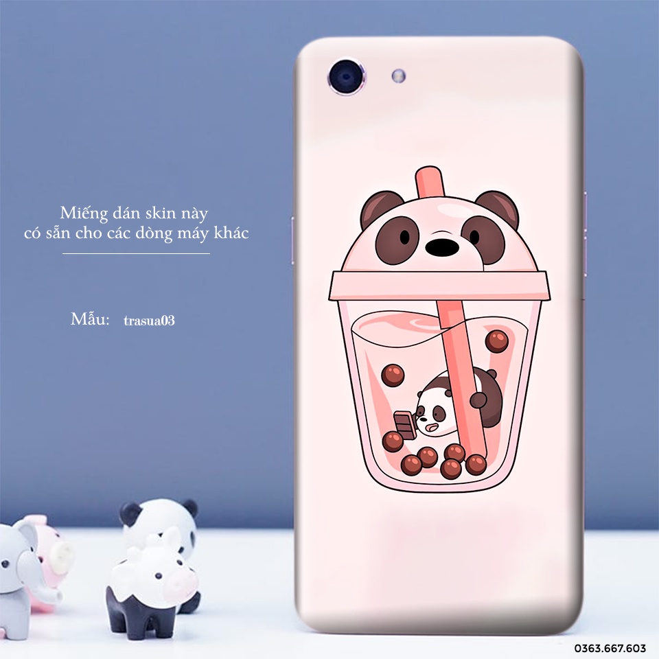 Miếng dán Skin Trà Sữa Cute cho iphone, Samsung, Oppo và các dòng điện thoại khác