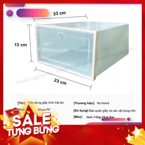 COMBO 20 Hộp Đựng Giày Dép Nhựa Cứng Cao Cấp Màu Sắc Đa Dạng Hộp Giày Đa Năng Tiện Ích ( Tặng Kèm Gói Hút Ẩm)