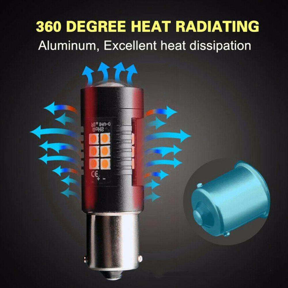 Đèn LED Xi Nhan Màu Vàng 12V 24V 1156 BAU15S Dành Cho Xe Hơi