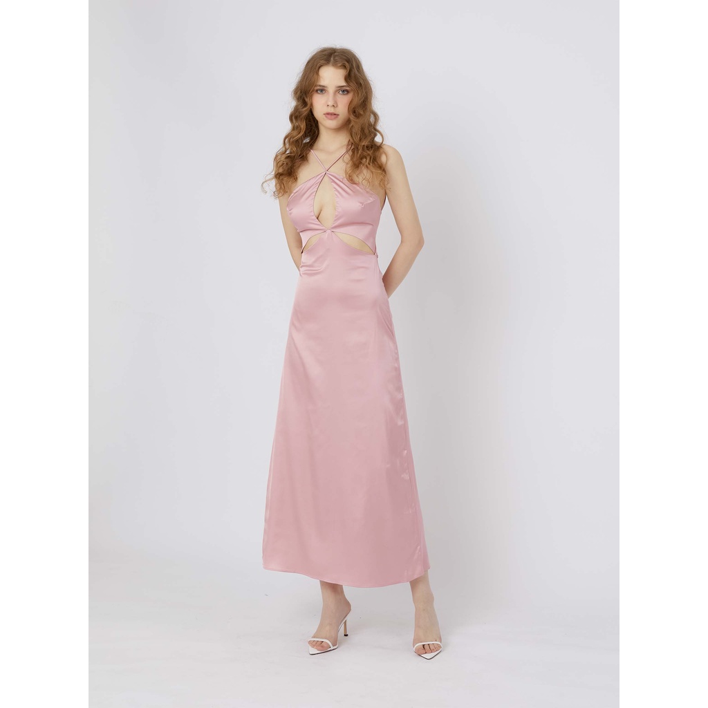 Đầm Maxi Nữ Silk Cut Out , Chất lụa latin Thoải Mái , WDD000110 , SOMEHOW