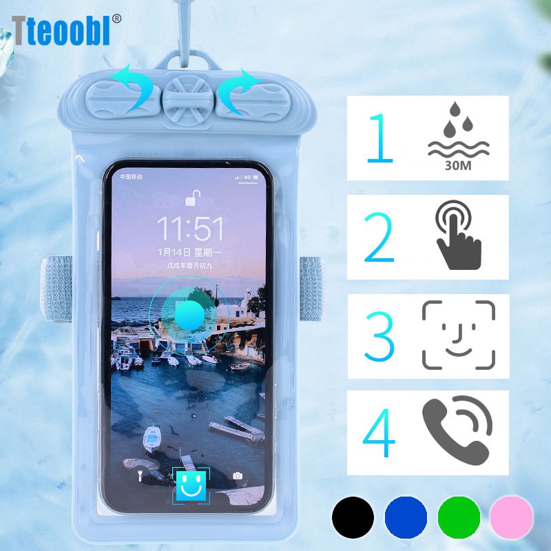 Túi chống nước tiêu chuẩn quốc tế cho điện thoại Tteoobl T35N - độ sâu tối đa 30M