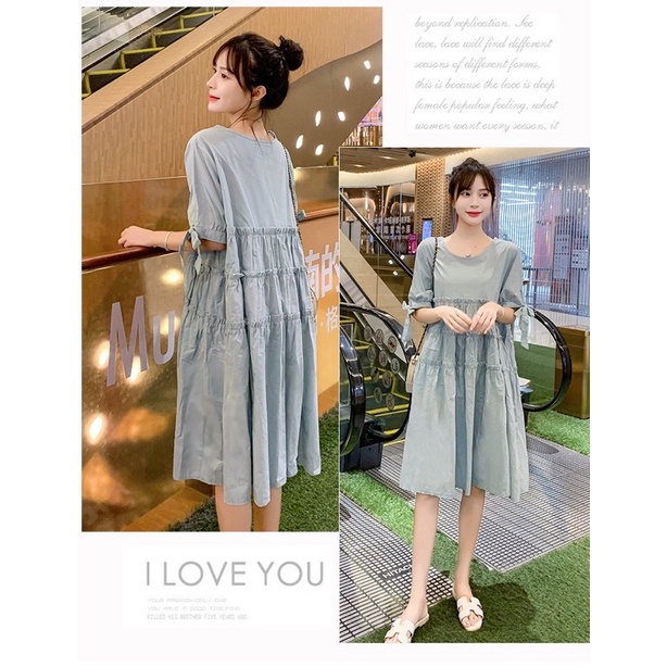 Váy đầm bầu phom xuông rộng đẹp hàng quảng châu