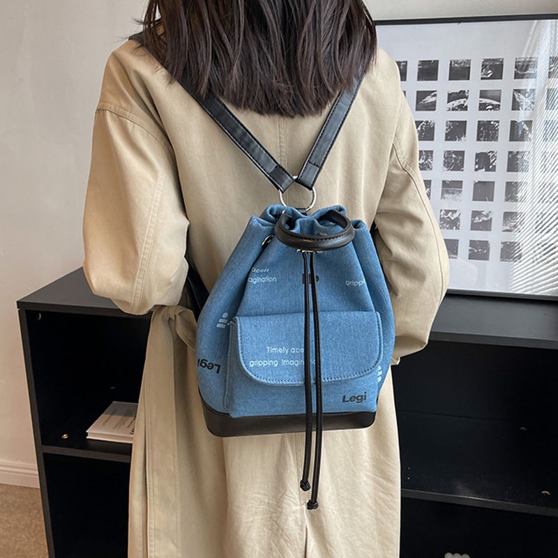 Ba Lô denim Đa Năng Thời Trang Dành Cho Nữ