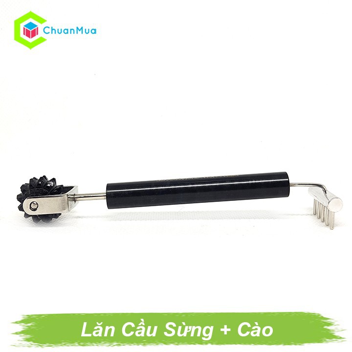 Cây Lăn 2 Đầu Cầu Sừng Cào - Dụng Cụ Diện Chẩn ( Phụ Kiện Massage Vina Chuẩn Điện Chấn Nhấn Huyệt Đạo Thông Kinh Mạch )