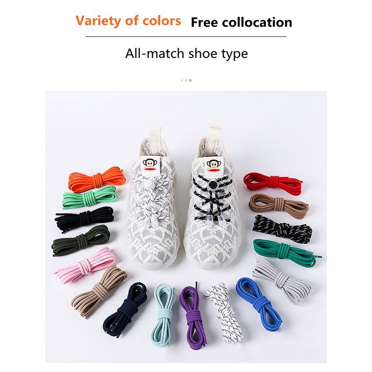 Dây Cao Su Buộc Giày Nhanh Chóng Mặt Tròn Co Giãn Không Cần Buộc