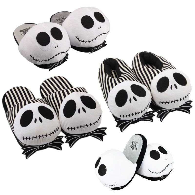 Dép Đi Trong Nhà Giữ Ấm Mùa Đông Hình The Nightmare Before Christmas Jack Skellington Cho Unisex