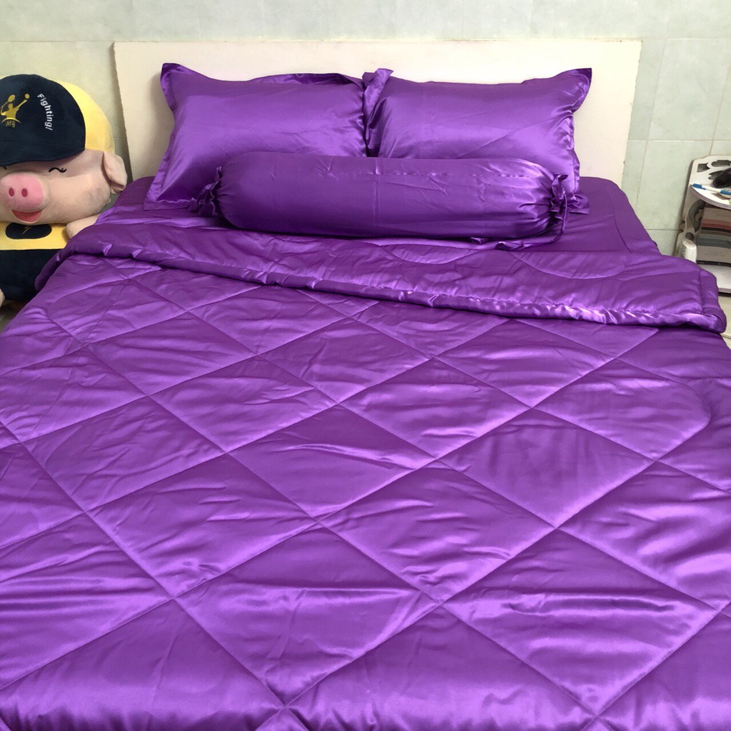 Bộ drap phi màu tím, tím phối❤️❤️❤️ - chat với shop chọn màu yêu cầu