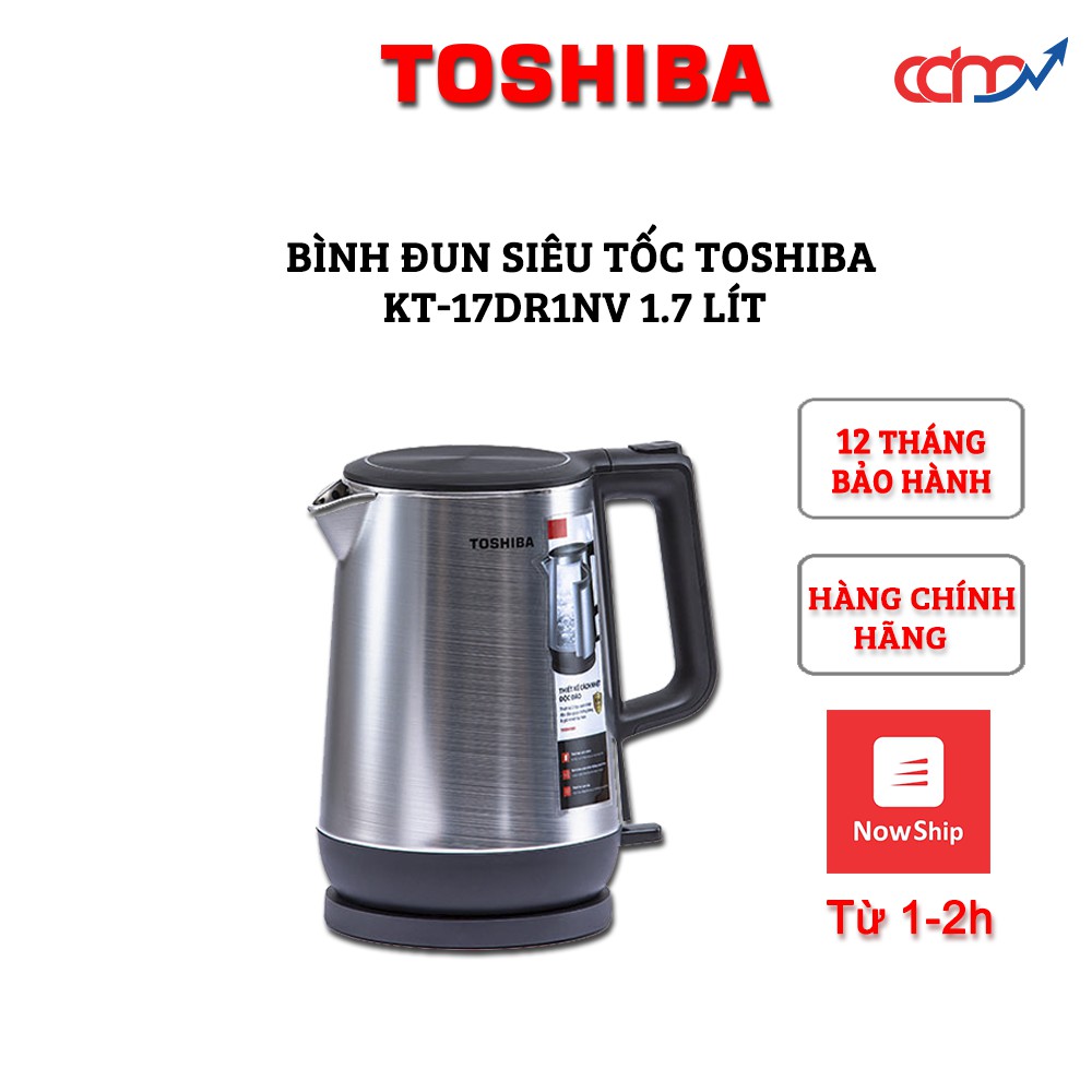 Bình đun siêu tốc Toshiba KT-17DR1NV 1.7 lít - Hàng chính hãng - An toàn, tiện lợi