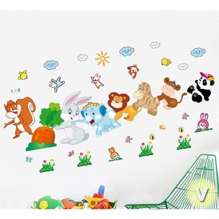 Decal dán tường Thú nhổ cà rốt số 3