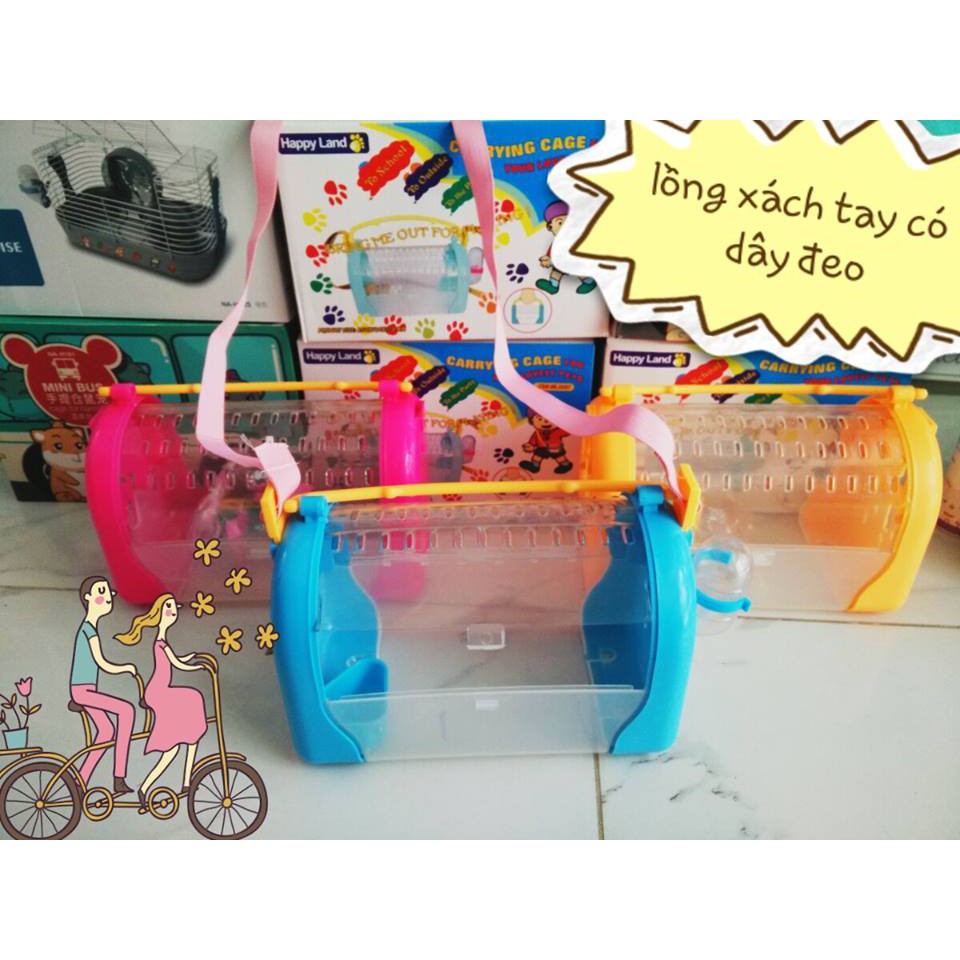 lồng xách tay dây đeo dành cho hamster, sóc, nhím, thỏ, bọ, fat tail, rat,dumbo,...