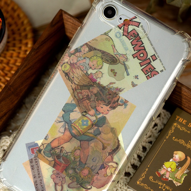 Set 50 hình dán trang trí sổ tay phong cách retro