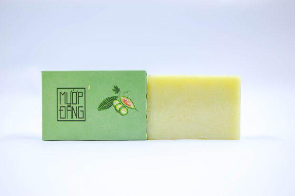 [Chính hãng] Xà Phòng Xà bông Mướp Đắng Organic sạch mát da, sát khuẩn, ngừa mụn lưng, rôm sảy mề đay dạng sáp (100gr)