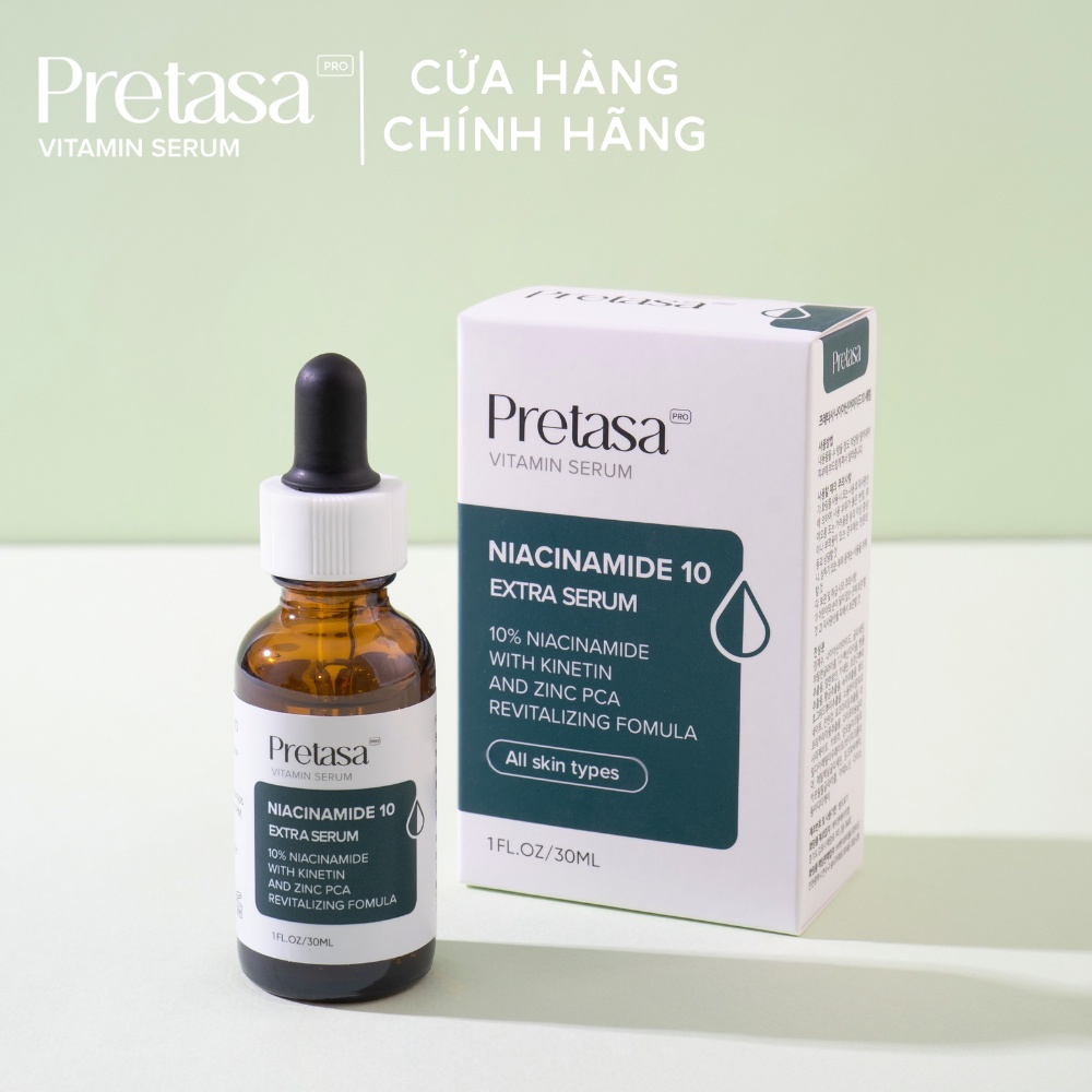 Serum làm sáng da, dịu da Niacinamide 10% Extra Pretasa