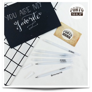 🖤 Bút gel mực trắng viết giấy đen Scrapbook