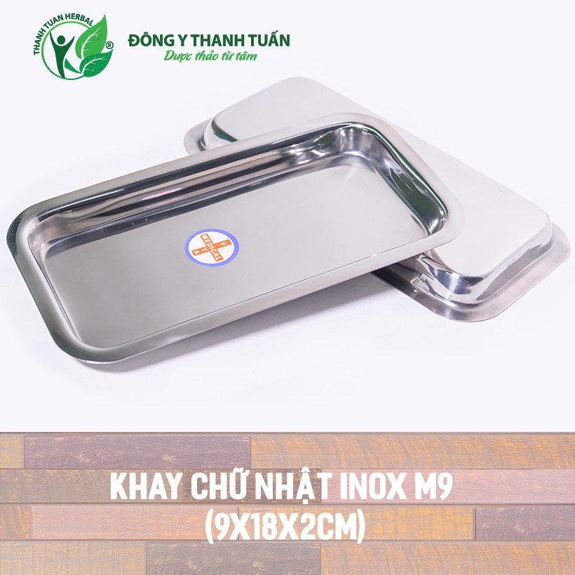 Khay chữ nhật, khay inox y tế Vinh Tấn các kích thước (Khay đúc)