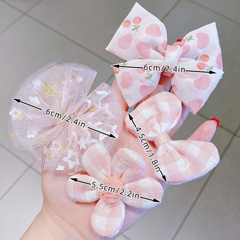Set 8 Kẹp Tóc Nơ Dễ Thương Cho Bé Gái