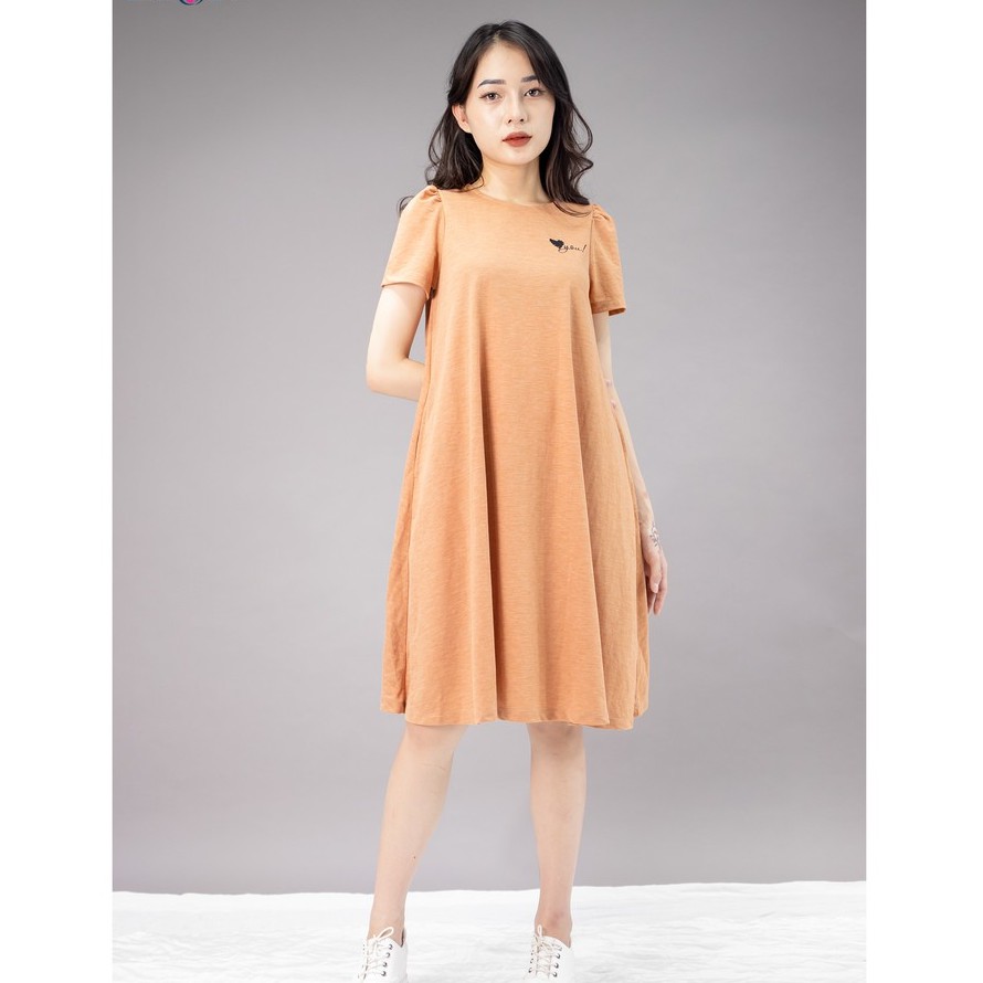 Đầm thun dáng suông Emspo, túi 2 bên, thêu chữ họa tiết DS4050