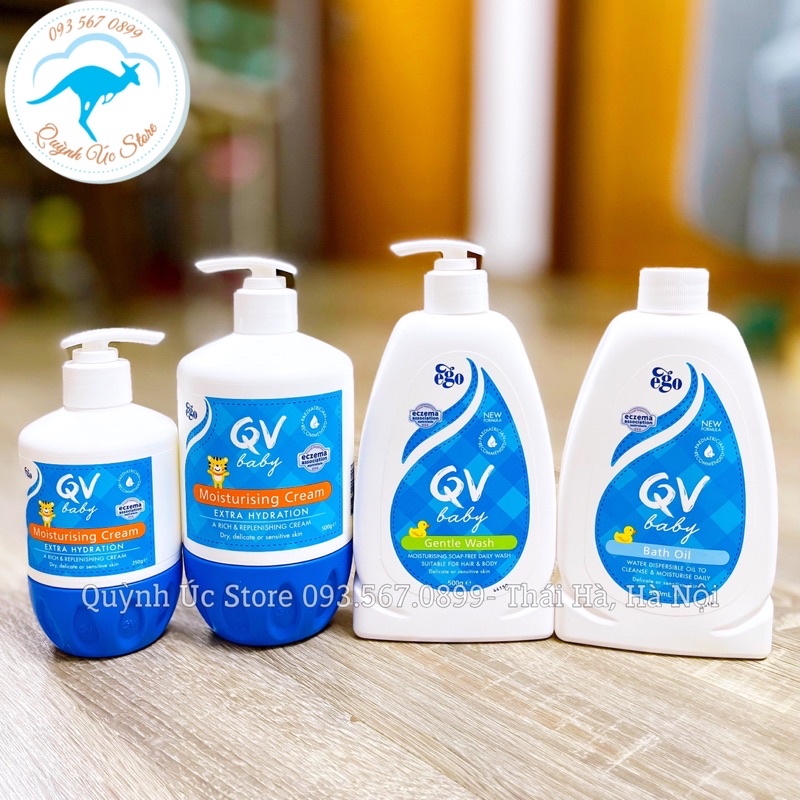 Sữa tắm QV baby gentle wash 500ml (có sẵn đủ bill, hàng Úc auth)