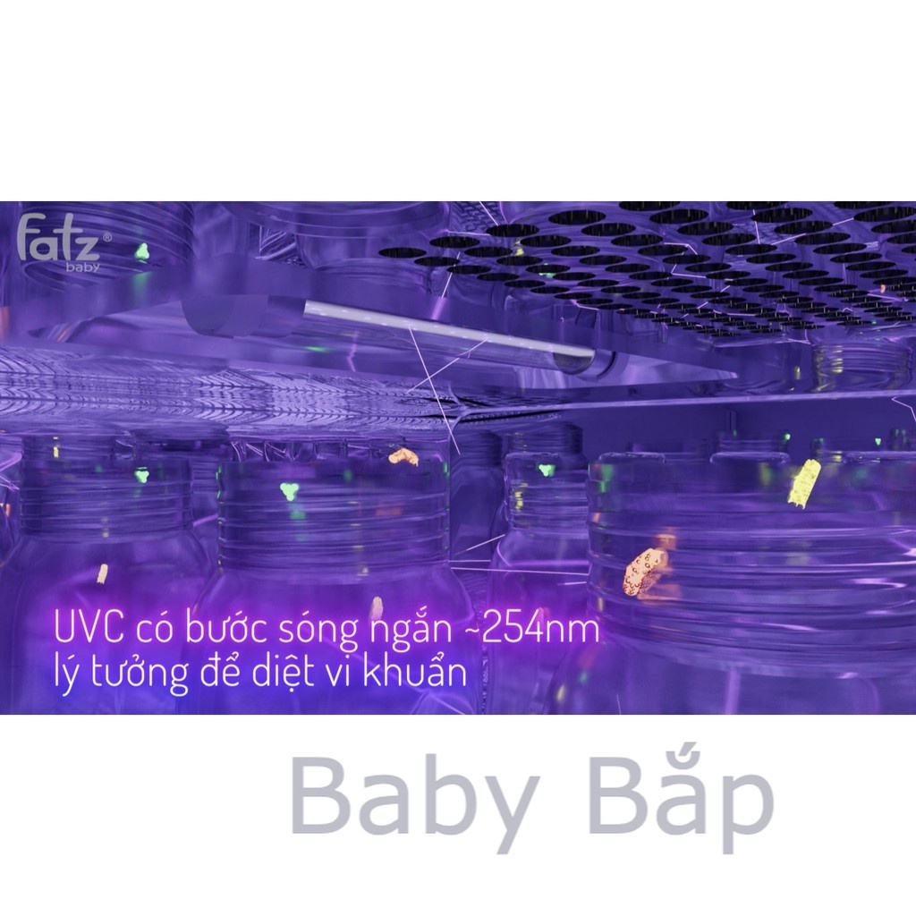 MÁY TIỆT TRÙNG SẤY KHÔ UVC LED FATZ BABY  - KING 3 - FB4733BT