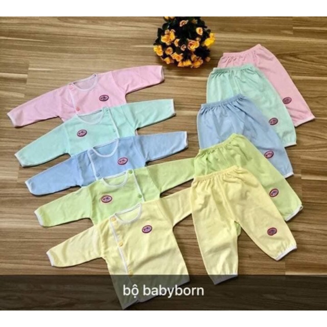 Bộ quần áo sơ sinh dài tay baby born 𝑭𝑹𝑬𝑬𝑺𝑯𝑰𝑷 bộ quần áo sơ sinh, quần sơ sinh, aó sơ sinh, quần áo trẻ em