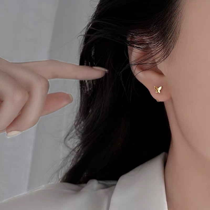 Bông tai bướm móc xinh xắn 30% Bạc