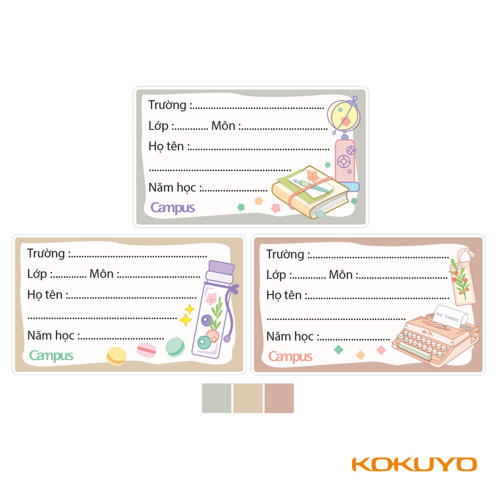 Nhãn vở Campus Wish Bóc Tách Tiện Lợi Cây Đầu To