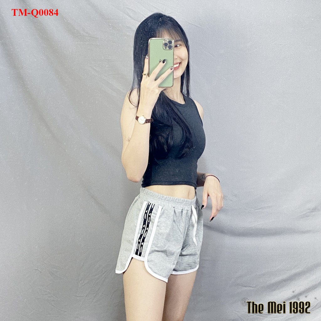 Quần đùi short nữ THE MEI 1992 cao cấp - Quần sooc nữ Umi da cá cạp chun nâng mông phong cách thể thao thời trang