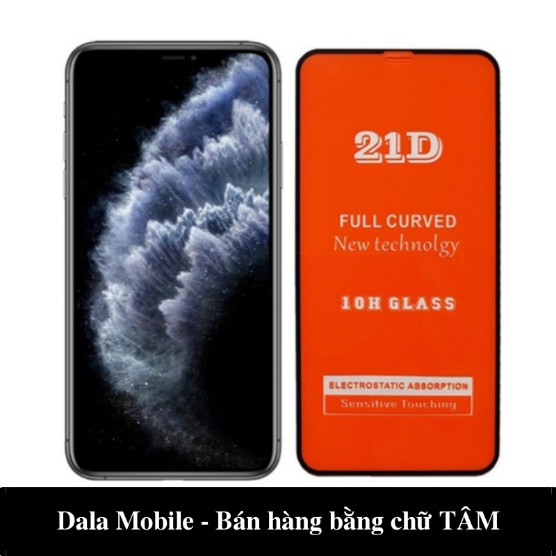 Dán Kính Cường Lực Iphone 21D Full Màn Hình