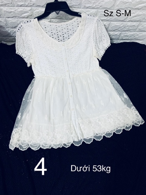 Áo babydoll trắng nhiều mẫu