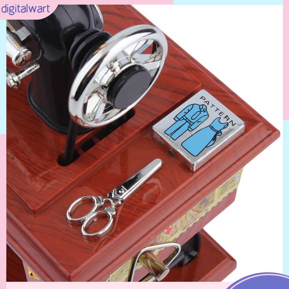 1 Hộp Nhạc Hình Máy May Mini Vintage