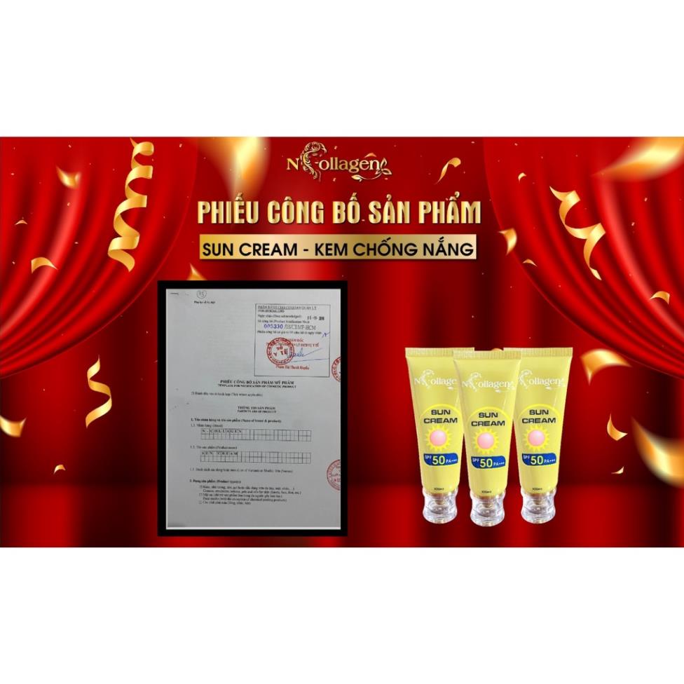 Combo Kem Face Nhân Sâm & Kem Sun Chống Nắng N'COLLAGEN - Giảm Mụn, Mờ Nám, Tàn Nhang Hàng Chính Hãng Giá Sỉ