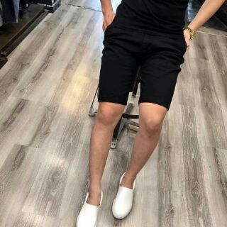 Quần Đùi nam. Vải nhập. Màu đen