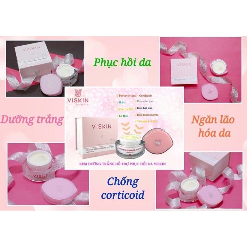 KEM DƯỠNG TRẮNG HỖ TRỢ PHỤC HỒI DA VISKIN - VISKIN WHITENING & REGENERATE SUPPORT FACE