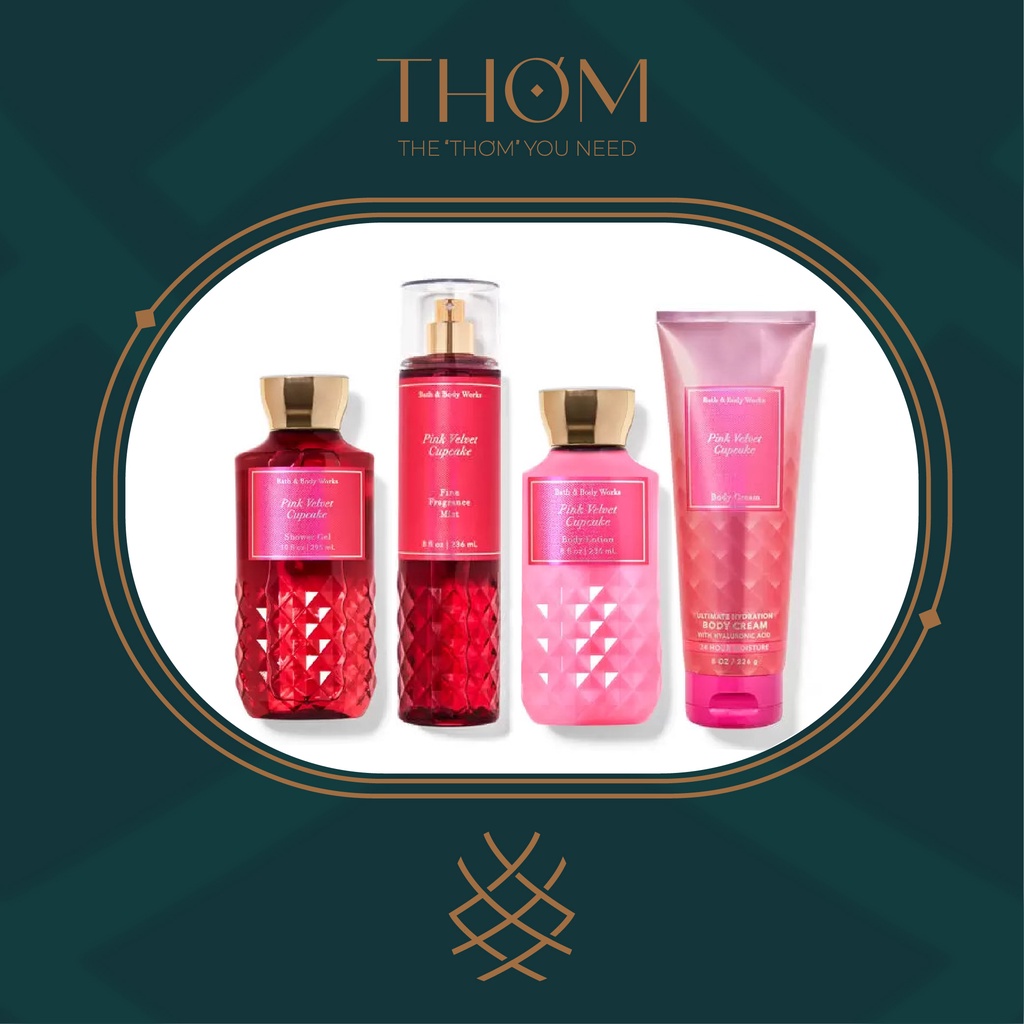 PINK VELVET CUPCAKE | Sản Phẩm Tắm Dưỡng Xịt Thơm Toàn Thân Bath &amp; Body Works
