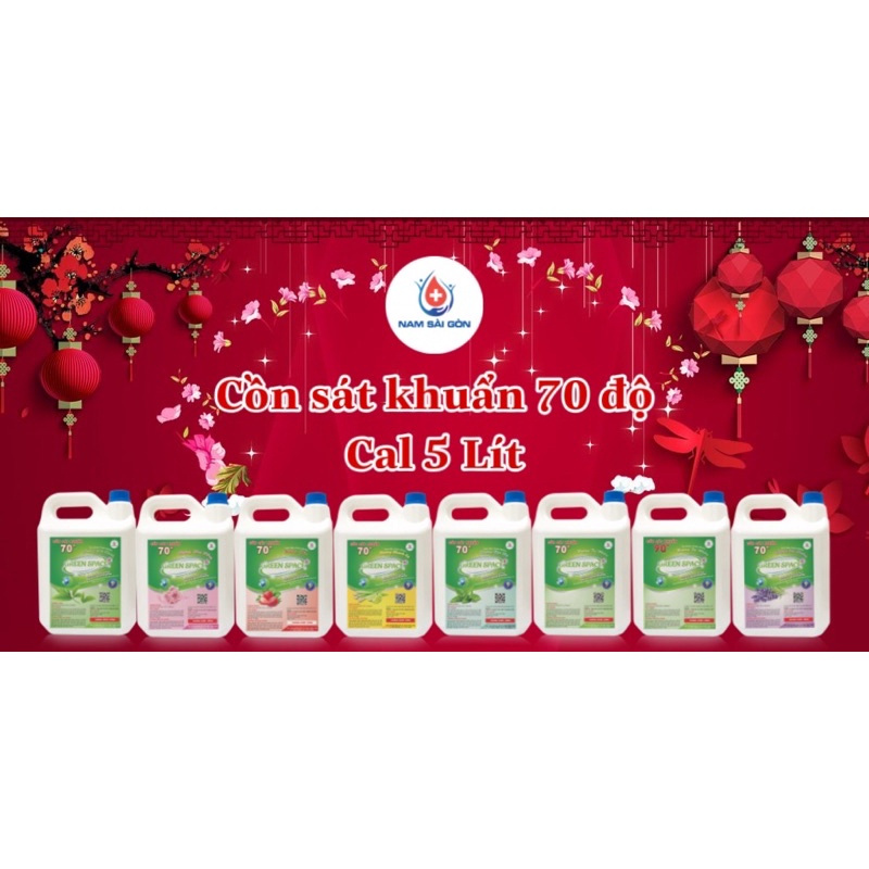 Đã kiểm nghiệm - Cồn sát khuẩn 70 độ Green Space cal 5 lít